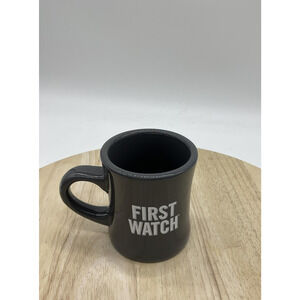 First Watch Rise & Shine Black Ceramic Coffee Mug Cup Restaurantware Kitchen